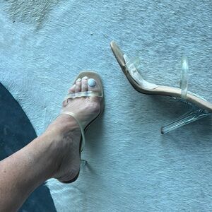 Elegant Transparent Strap Heels